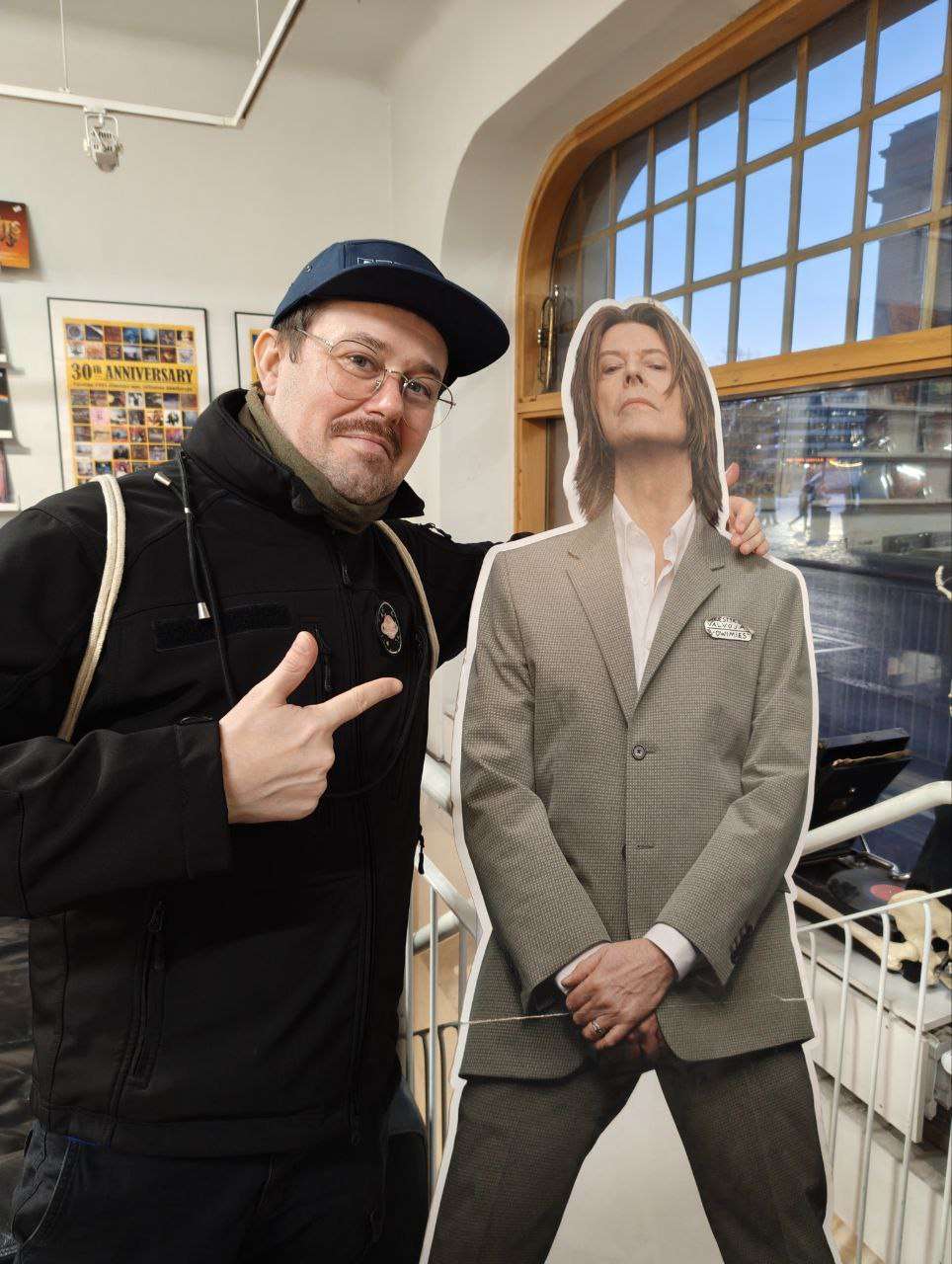 Casually bumped into my homeboy at the record shop!